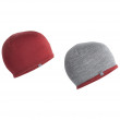 Czapka Icebreaker Pocket Hat czerwony/szary Cabernet/GritstoneHthr