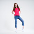 T-shirt dziecięcy Dare 2b Rightful Tee jasnoróżowy Neon Pink