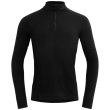 Golf męski Devold Duo Active Man Zip Neck czarny/szary BLACK