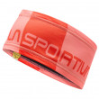 Opaska La Sportiva Diagonal Headband czerwony/biały Flamingo/Cherry Tomato