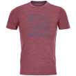 Męska koszulka Ortovox 120 Cool Tec Puzzle T-Shirt czerwony DarkBloodBlend