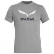 Koszulka męska Salewa Solidlogo Dri-Rel M S/S Tee jasnoszary HeatherGray