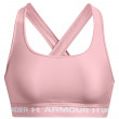 Biustonosz Under Armour Crossback Mid Bra jasnoróżowy Prime Pink/Prime Pink/White
