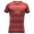 Koszulka męska Devold Breeze Man T-Shirt czerwony SyrahStripe