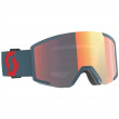 Gogle narciarskie Scott Shield 2022 niebieski/czarny neon red/aruba green