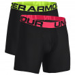 Męskie bokserki Under Armour Tech 6in 2 Pack czarny/różówy Black/Black/PinkShock