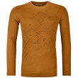 Koszulka męska Ortovox 185 Merino Tangram Ls M pomarańczowy sly fox