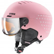 Kask narciarski dla dzieci Uvex Rocket Jr. Visor różowy pink confetti mat