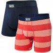 Bokserki Saxx Ultra Super Soft Boxer BF 2Pk czerwony/niebieski red ombre rugby / navy