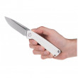 Nóż składany Acta non verba Z200 Stonewash/Plain Edge, G10 biały White