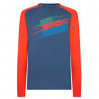 Koszulka męska La Sportiva Stripe Evo Long Sleeve M 2021 niebieski/czerwony Opal/Poppy