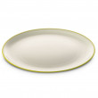 Talerz Omada SANALIVING Dinner Plate 24xh2cm biały/zielony VerdeMela
