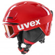 Kask narciarski dla dzieci Uvex Heyya Set czerwony/czarny Redblack