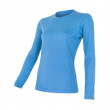 Damska koszulka Sensor Merino Wool Active dł.r. jasnoniebieski Blue