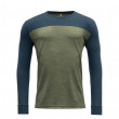 Męska koszulka Devold Norang Merino 150 Shirt Man niebieski/zielony Lichen Melange/Night