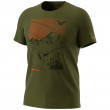 Koszulka męska Dynafit Artist Series Dri T-Shirt M zielony winter moss/SKI TRACES DOWNHIL