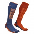 Skarpety męskie Ortovox Ski Compression Socks niebieski/pomarańczowy NightBlue