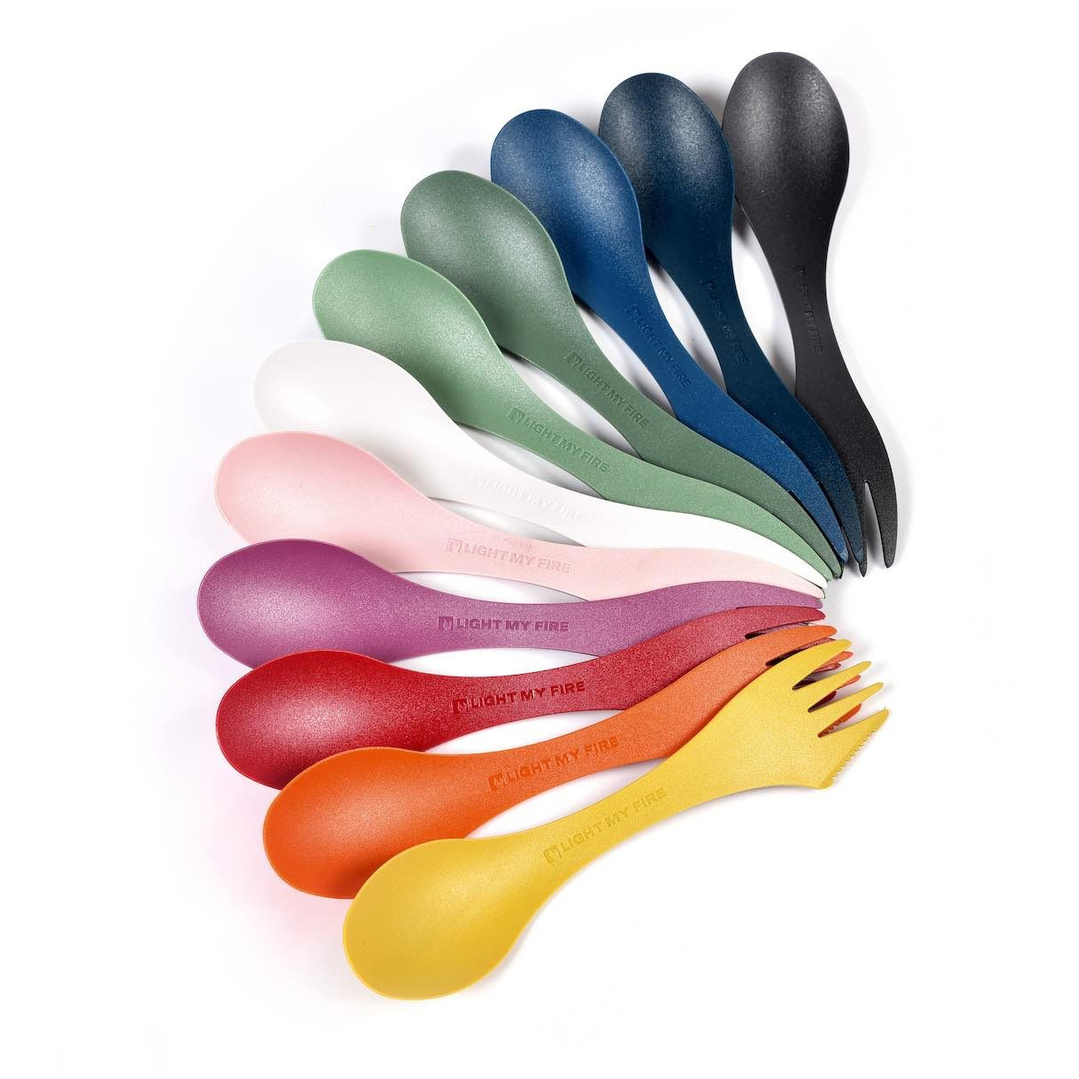 Light My Fire Posate Spork Piccolo – 3 Pezzi, Blu, In Materiale Resistente, Lavabile In Lavastoviglie
