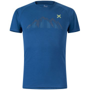 Koszulka męska Montura Summit T-Shirt niebieski Deep Blue/Verde Lime
