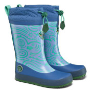 Kalosze dziecięce Affenzahn Rainboot Vegan Puddly Bird of Paradise niebieski/pomarańczowy Bird of Paradise
