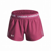 Spodenki dziecięce Under Armour G Tech Play Up Short-RED ciemnofioletowy/różówy Red