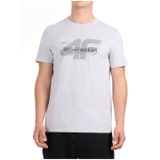 Koszulka męska 4F Tshirt M3565 szary Cold Light Grey Melange