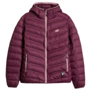 Damska kurtka hybrydowa 4F Down Jacket F0895 bordowy Dark Pink