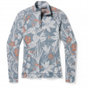 Damska koszulka Smartwool W Classic Thermal Merino BL 1/4 ZB jasnoniebieski Winter Sky Floral