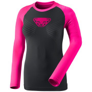 Damska koszulka Dynafit Speed Dryarn W L/S Tee czarny/różówy PinkGlo/