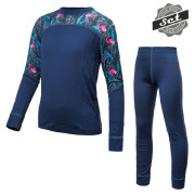 Zestaw dziecięcy Sensor Merino Impress Set ciemnoniebieski DeepBlue/Floral