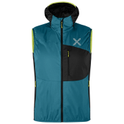 Kamizelka męska Montura Traccia Octa Hooded Vest czarny/turkusowy SteelBlue/SunnyLime