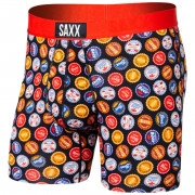 Bokserki Saxx Ultra Super Soft Boxer BF czerwony/pomarańczowy Beers of the world - multi