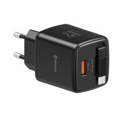Adapter Swissten SlideCharge Gan 45W, 1X USB-A 18W + kabel USB-C 0,75 m