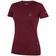 Koszulka damska Zulu Merino Fire 160 Short bordowy wine