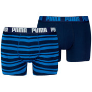 Męskie bokserki Puma Everyday Striped Boxers 2P niebieski Blue