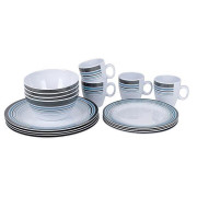 Zestaw naczyń Bo-Camp Dinner set 16 niebieski/biały White/Navy