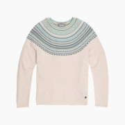 Sweter damski Royal Robins Westlands Fairisle Crew beżowy Chalk Htr Manzanita Pt