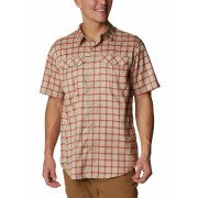 Koszula męska Columbia Silver Ridge Lite Plaid SS beżowy AncientFossilSmallGrid