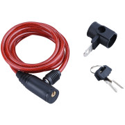 Zapięcie rowerowe Extol linka, 6x1500 mm czerwony Red