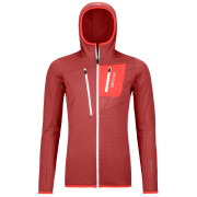 Bluza damska Ortovox Fleece Grid Hoody W's 2023 pomarańczowy blush