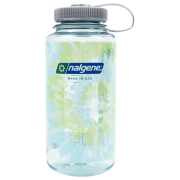 Butelka Nalgene Wide Mouth Tie-Dye Print 1000 ml jasnoniebieski Seafoam w/Platinum Blue Tie Dye