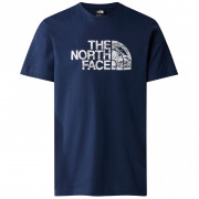 Koszulka męska The North Face M S/S Woodcut Dome Tee niebieski