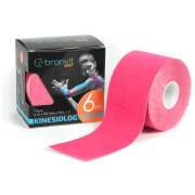 Taśma kinesiotaping BronVit Sport Kinesio Tape classic 5 cm x 6m różowy