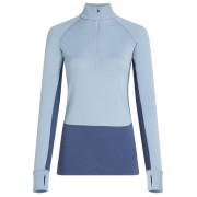 Damska koszulka Icebreaker Wom Mer 260 ZoneKnit LS Half Zip niebieski/szary Dawn/Zincblu/Cb