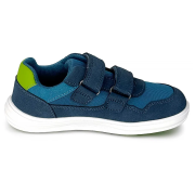 Dziecięce całoroczne buty barefoot Bugga Safi Blue niebieski/zielony modrá