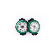 Światełko do obroży Curli Luumi Safety LED Lights rechargeable ciemnozielony