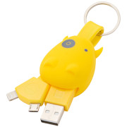 Breloczek do kluczy Munkees USB Klíčenka Smart Charger żółty Yellow