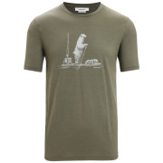 Męska koszulka Icebreaker Men Tech Lite II SS Tee Polar Paddle zielony Loden