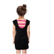 Sukienki dziecięce Drexiss Black/Pink Coolmax