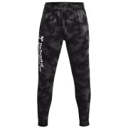 Męskie spodnie dresowe Under Armour Rival Terry Novelty Jgr czarny Black / Jet Gray / Onyx White